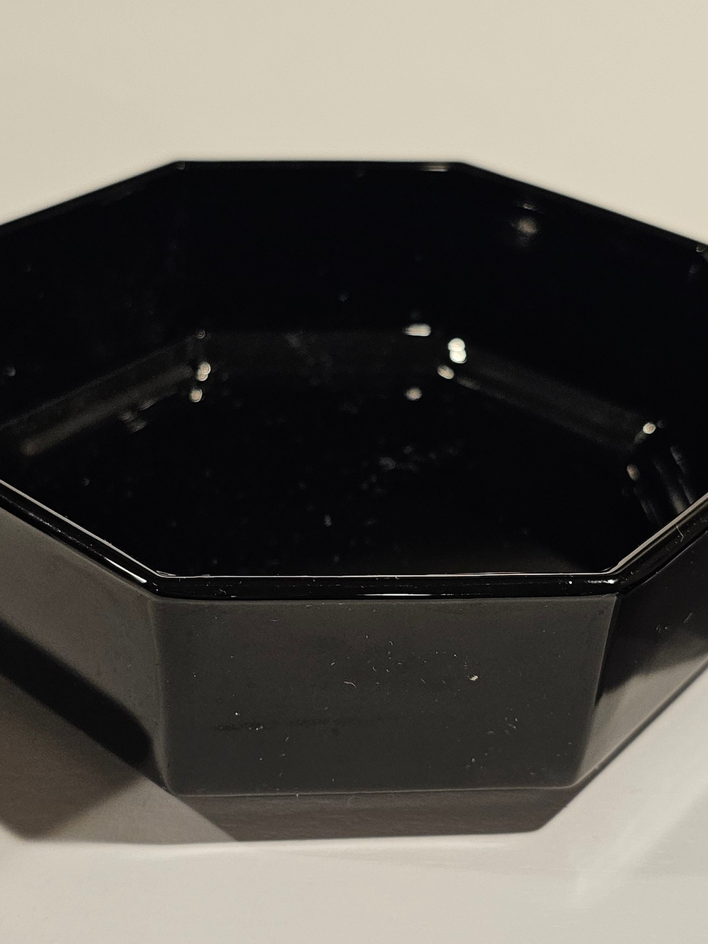 Vintage Arcoroc Glossy Black Octagonal Bowls Set Of 7